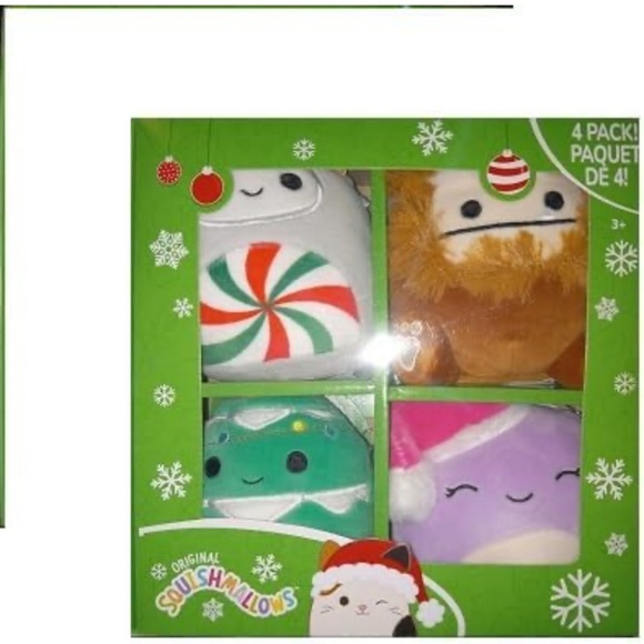 Squishmallows Christmas Collectible Set of 4 mini - Benny, Beula, Nissa, Johann - Picture 3 of 4
